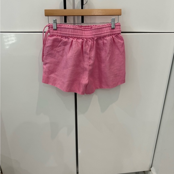 J. Crew High Waist Pink Women's 100% Linen Shorts - Picture 1 of 9